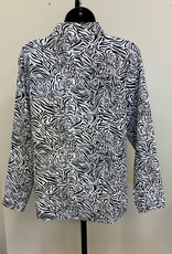 Lulu B Lulu B Zebra Print 1/4 Zip UPF 50+ Long Sleeve Top
