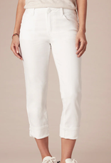 Democracy Democracy Optic White Girlfriend Cropped  Pant AA