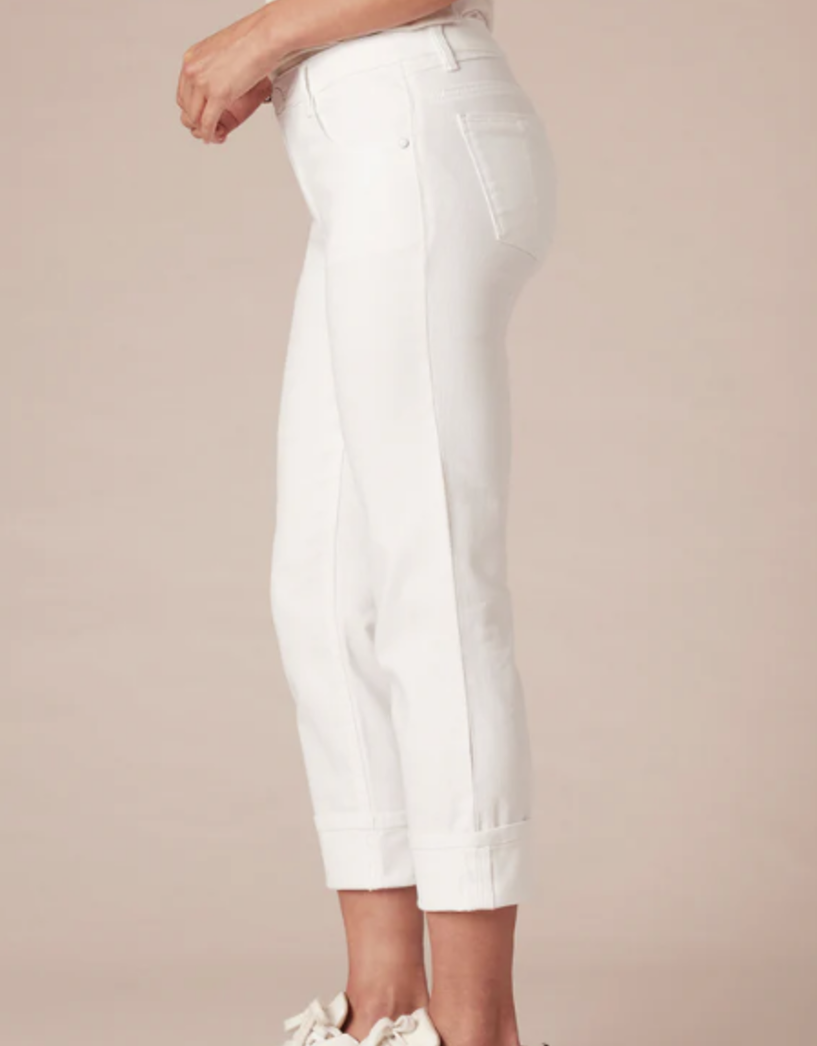 Democracy Democracy Optic White Girlfriend Cropped  Pant AA