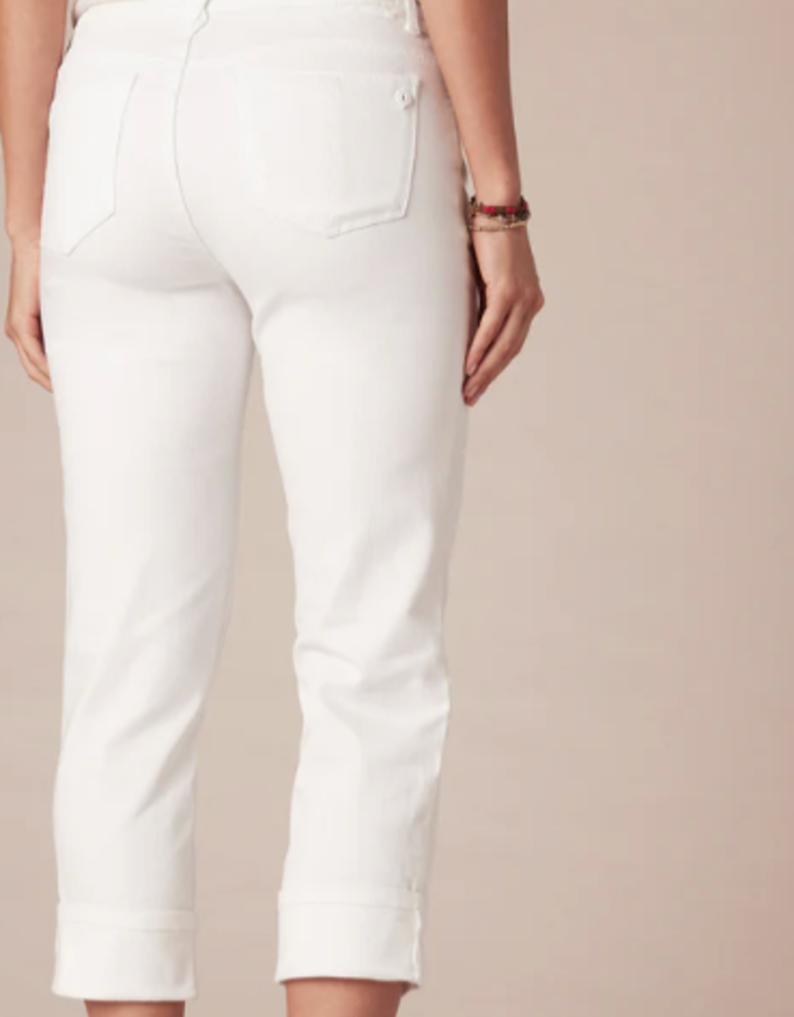 Democracy Democracy Optic White Girlfriend Cropped  Pant AA