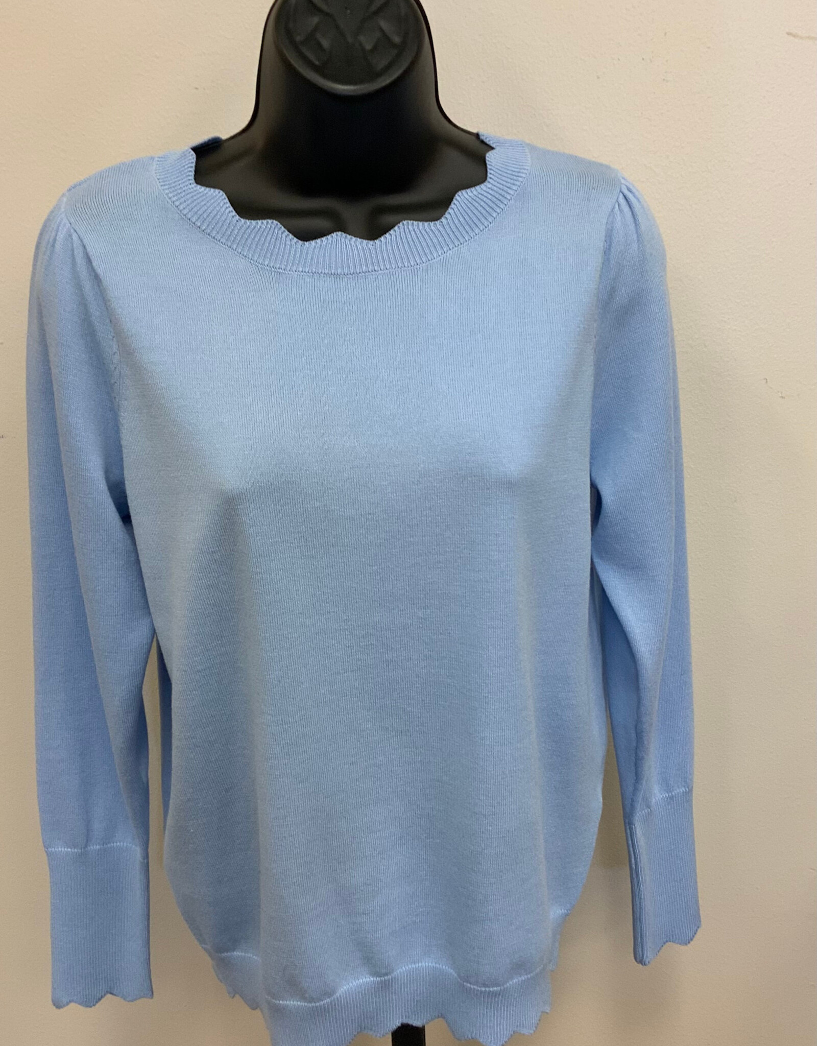 Sunday Sunday Crystal Blue L/S Crew Neck Sweater LS