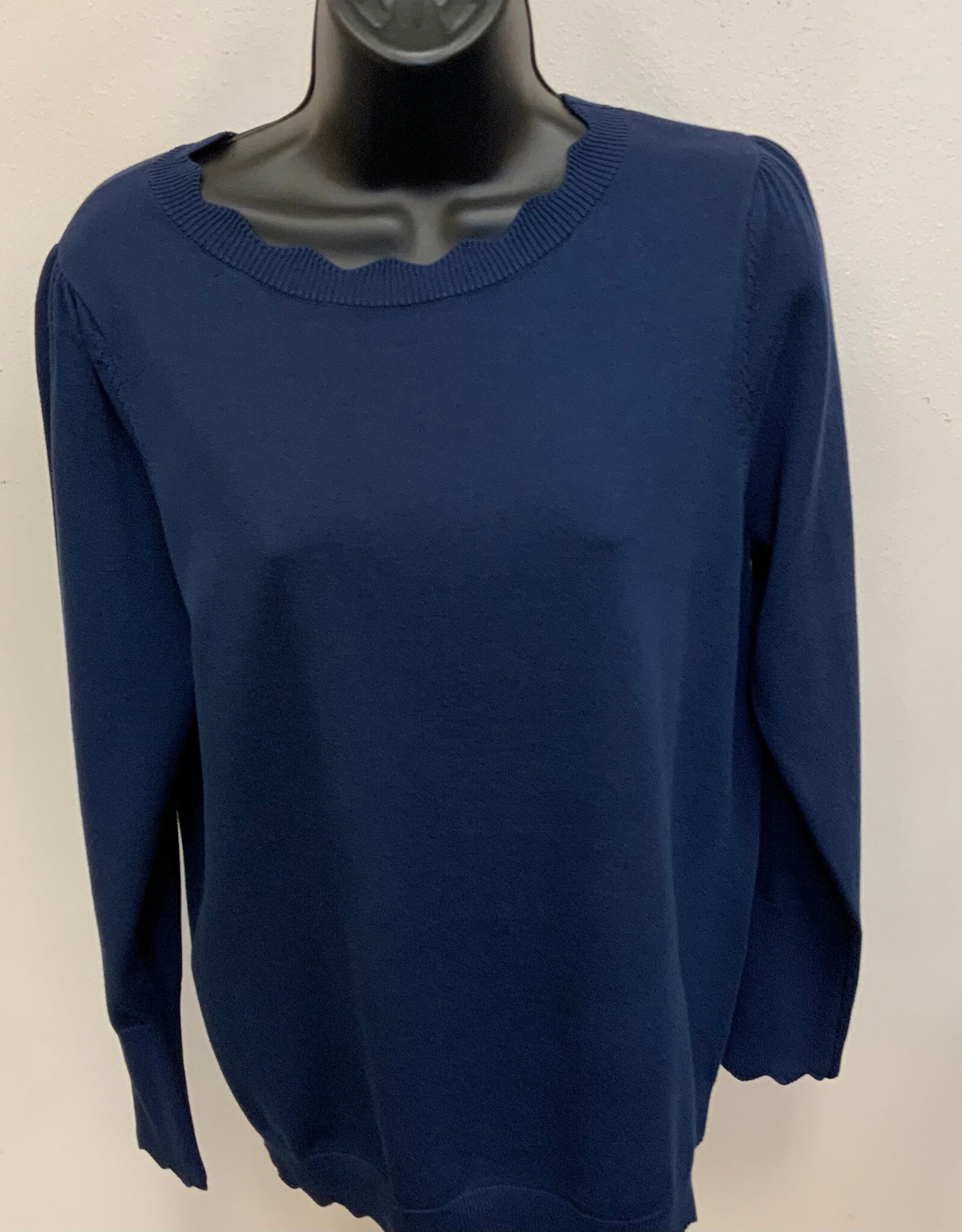 Sunday Sunday  Navy L/S Crew Neck Sweater LS