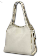 MC Handbags MC Handbags Sophia Bone Shopper W/Chain Ball Trim AH