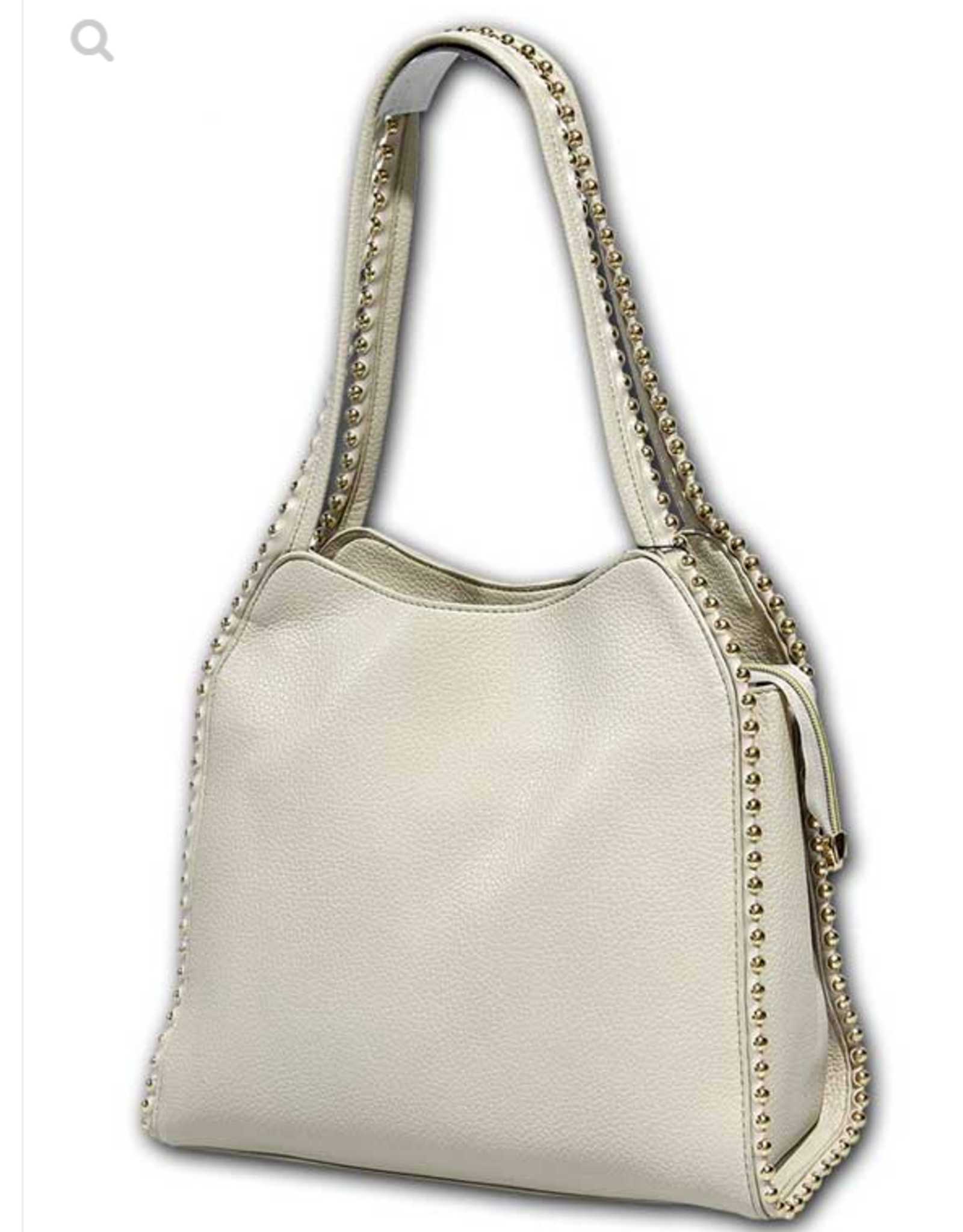 MC Handbags MC Handbags Sophia Bone Shopper W/Chain Ball Trim AH
