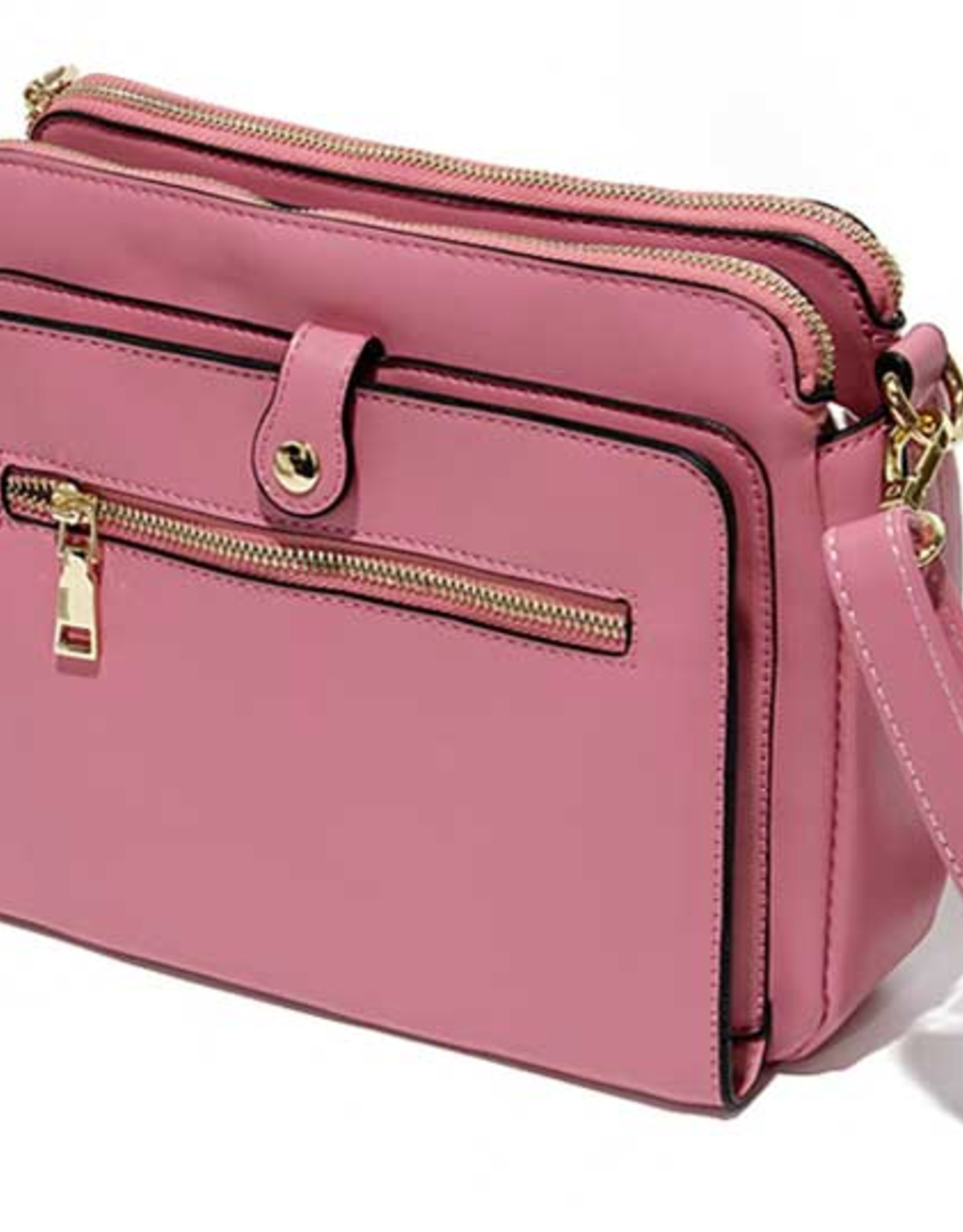 MC Handbags MC Handbags Triana Pink Four Compartment Crossbody W/Credit Card Slots LH