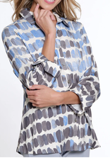 Multiples Multiples Multi Turn-Up Cuff 3/4 Sleeve Button Front Shirt AS