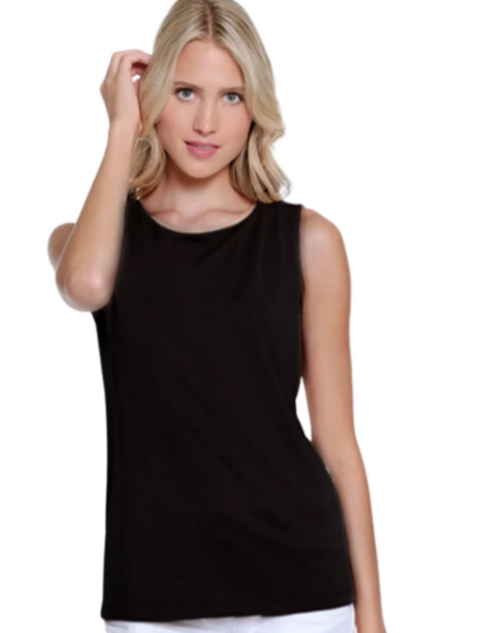 Multiples Multiples Petite  Midnight Scoop Neck Tank Top LL