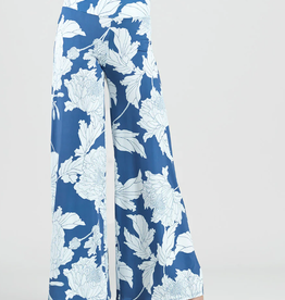 Clara Sun Woo Clara Sun Woo Blue/White Mum Print Soft Knit Palazzo Pant AS