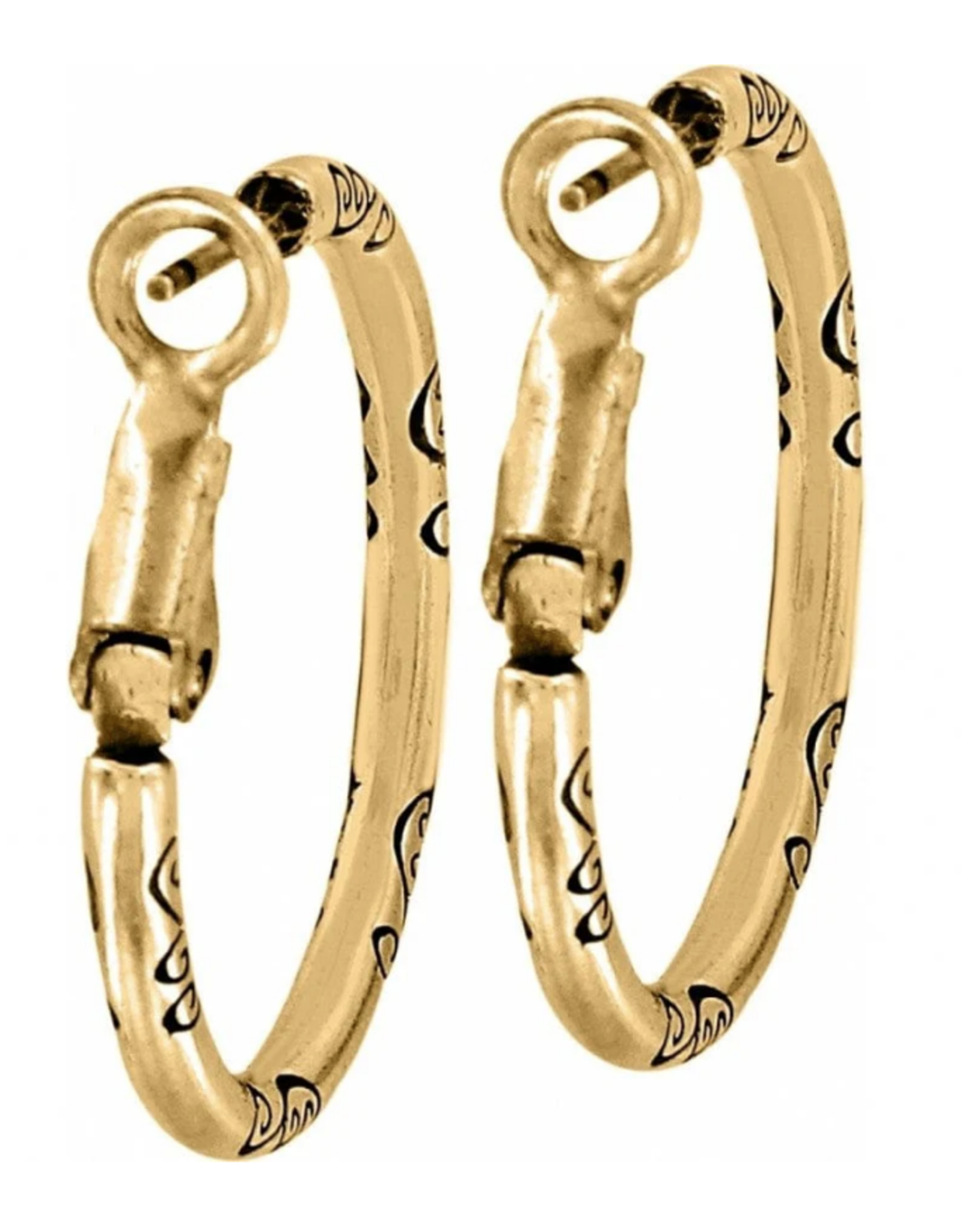 Brighton Brighton Gold Small Hoop Charm Earrings