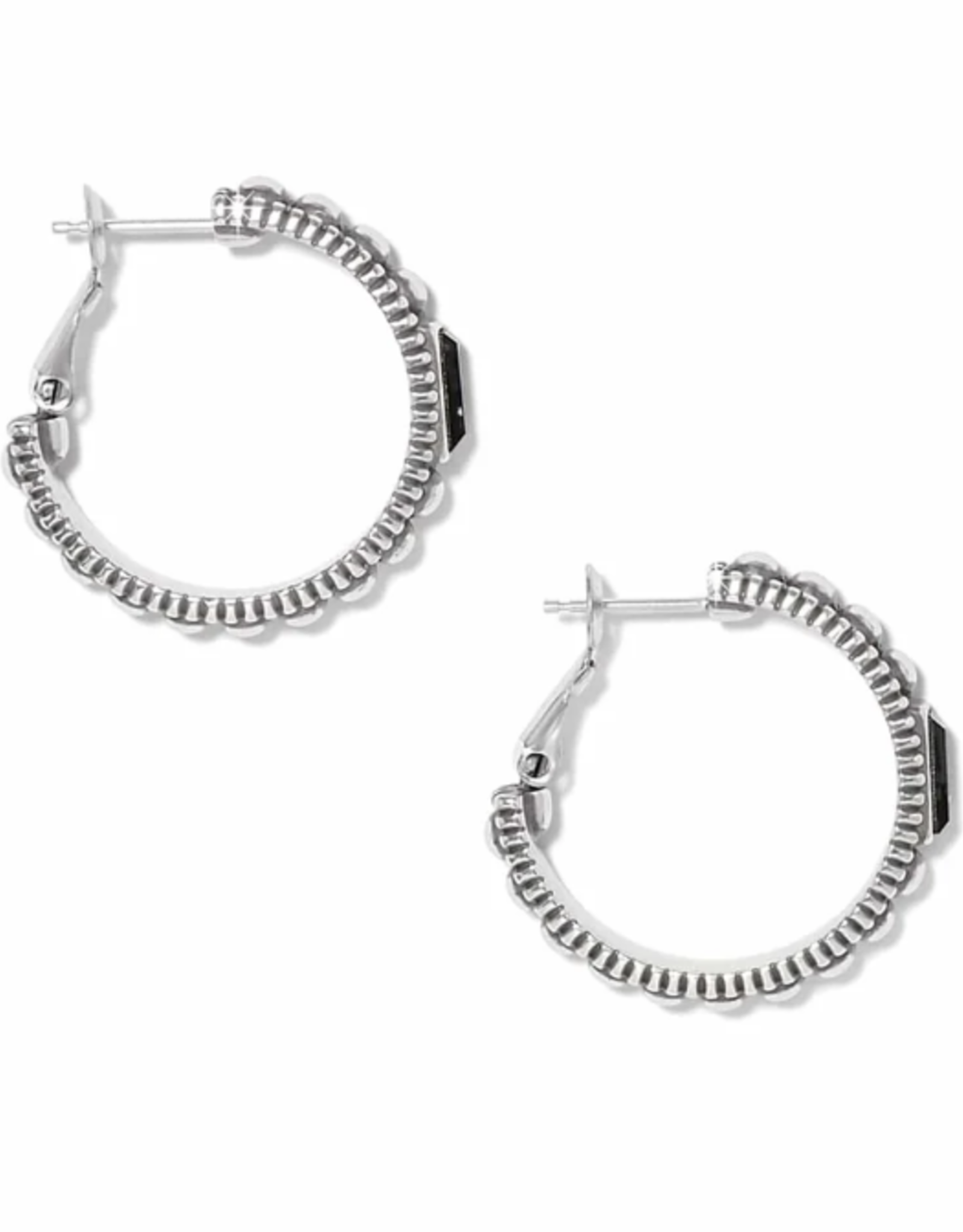 Brighton Brighton Silver Pretty Tough Gem Hoop Earrings