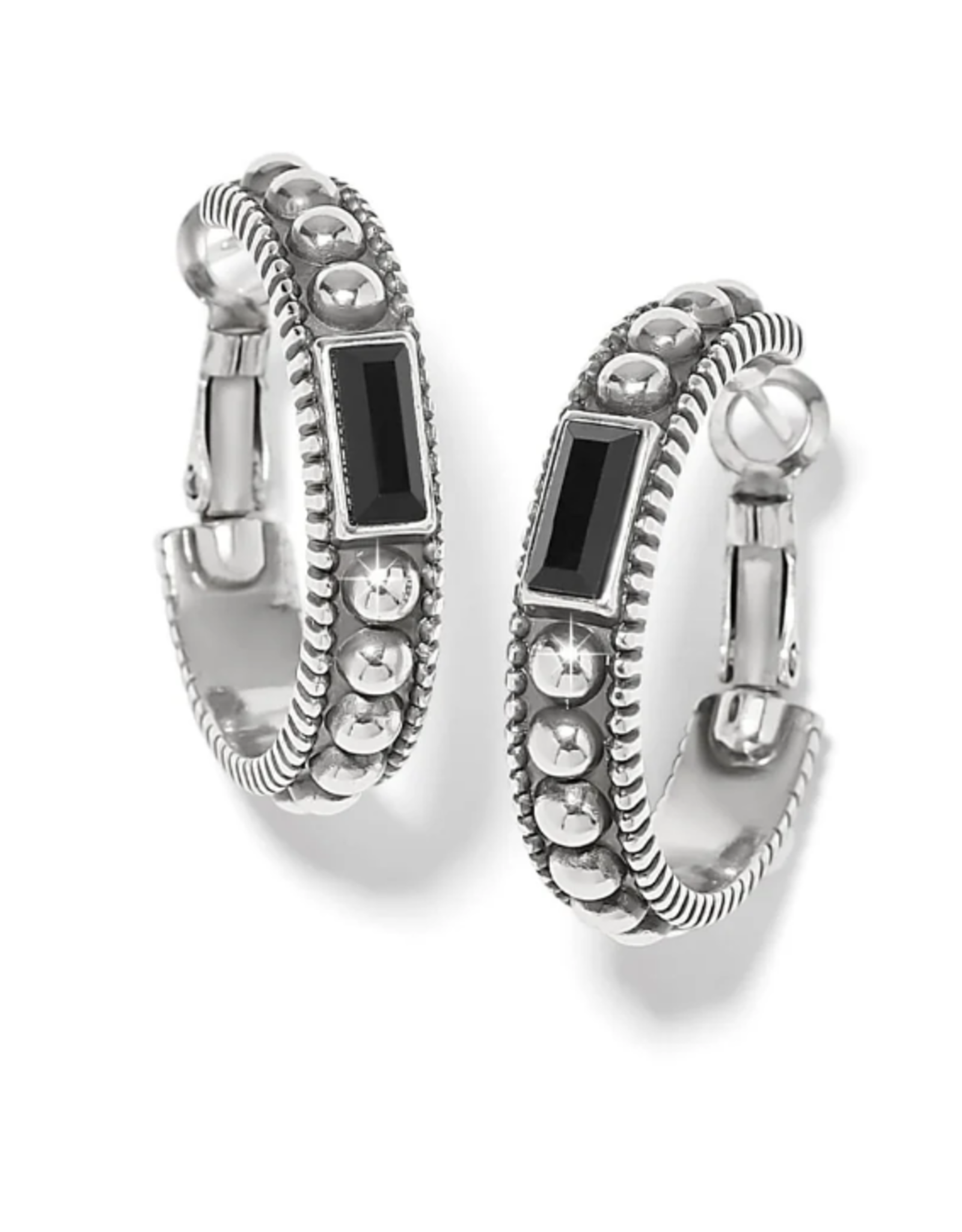 Brighton Brighton Silver Pretty Tough Gem Hoop Earrings