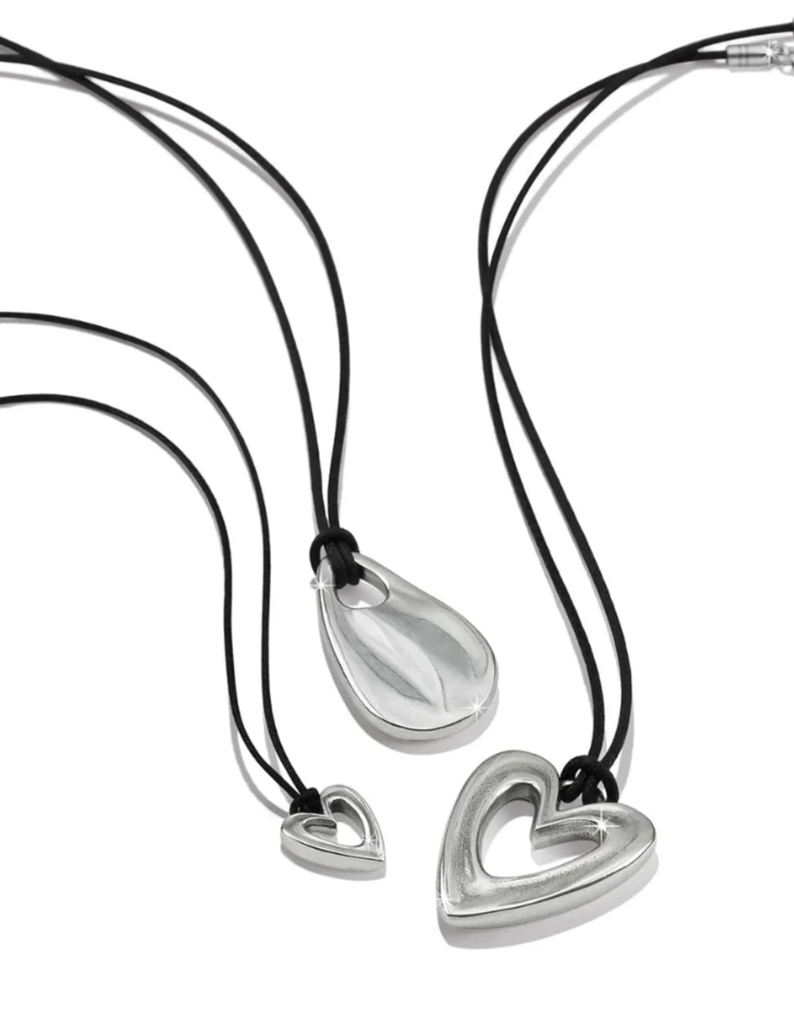 Brighton Brighton Silver Cascade Drop Cord Necklace