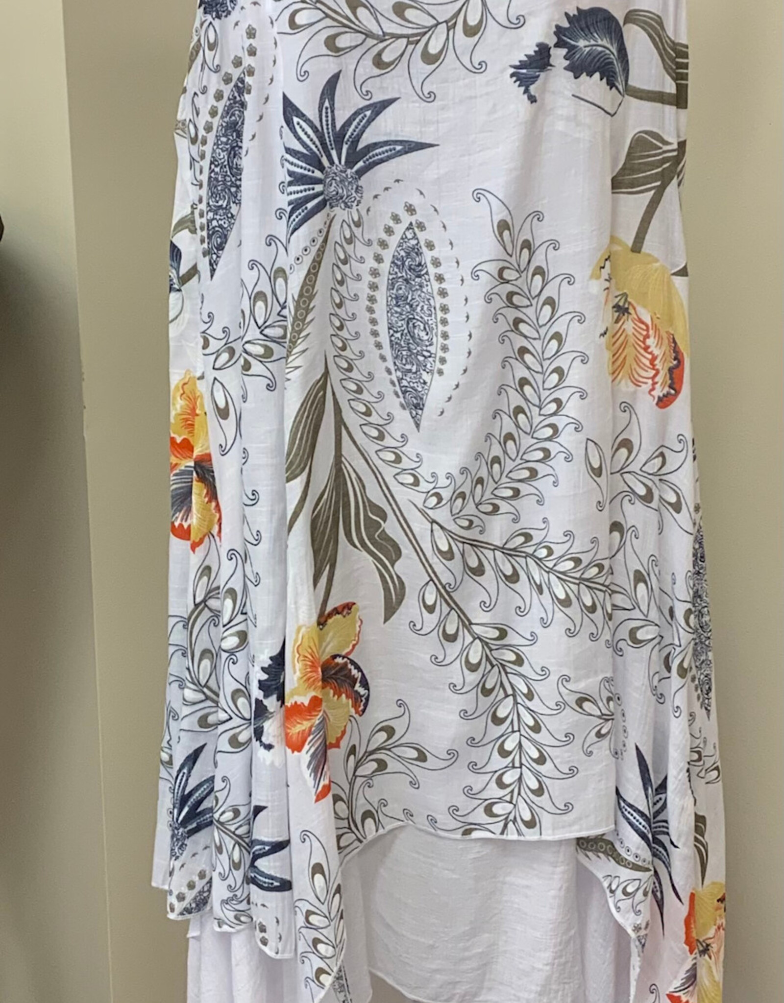 Lady Liberty Lady Liberty Two Tier Sleeveless Crew Neck Hankerchief Hem Dress LB
