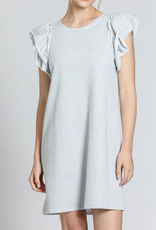 APNY APNY Chamb/White Double Dress Ruffle AH