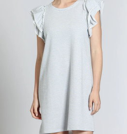 APNY APNY Chamb/White Double Dress Ruffle AH