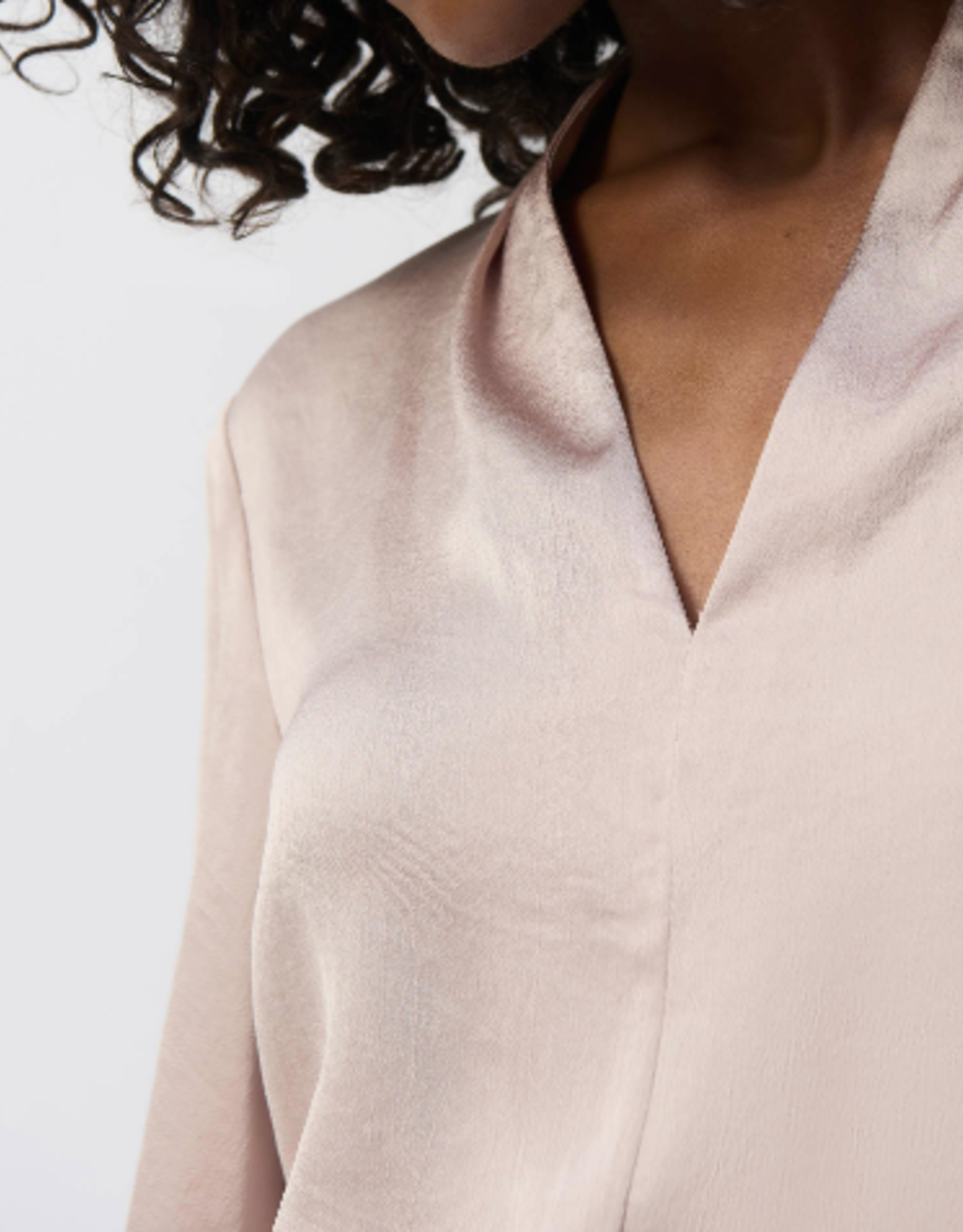 Joseph Ribkoff Joseph Ribkoff Satin V-Neck Top with Front Tie