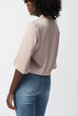 Joseph Ribkoff Joseph Ribkoff Satin V-Neck Top with Front Tie