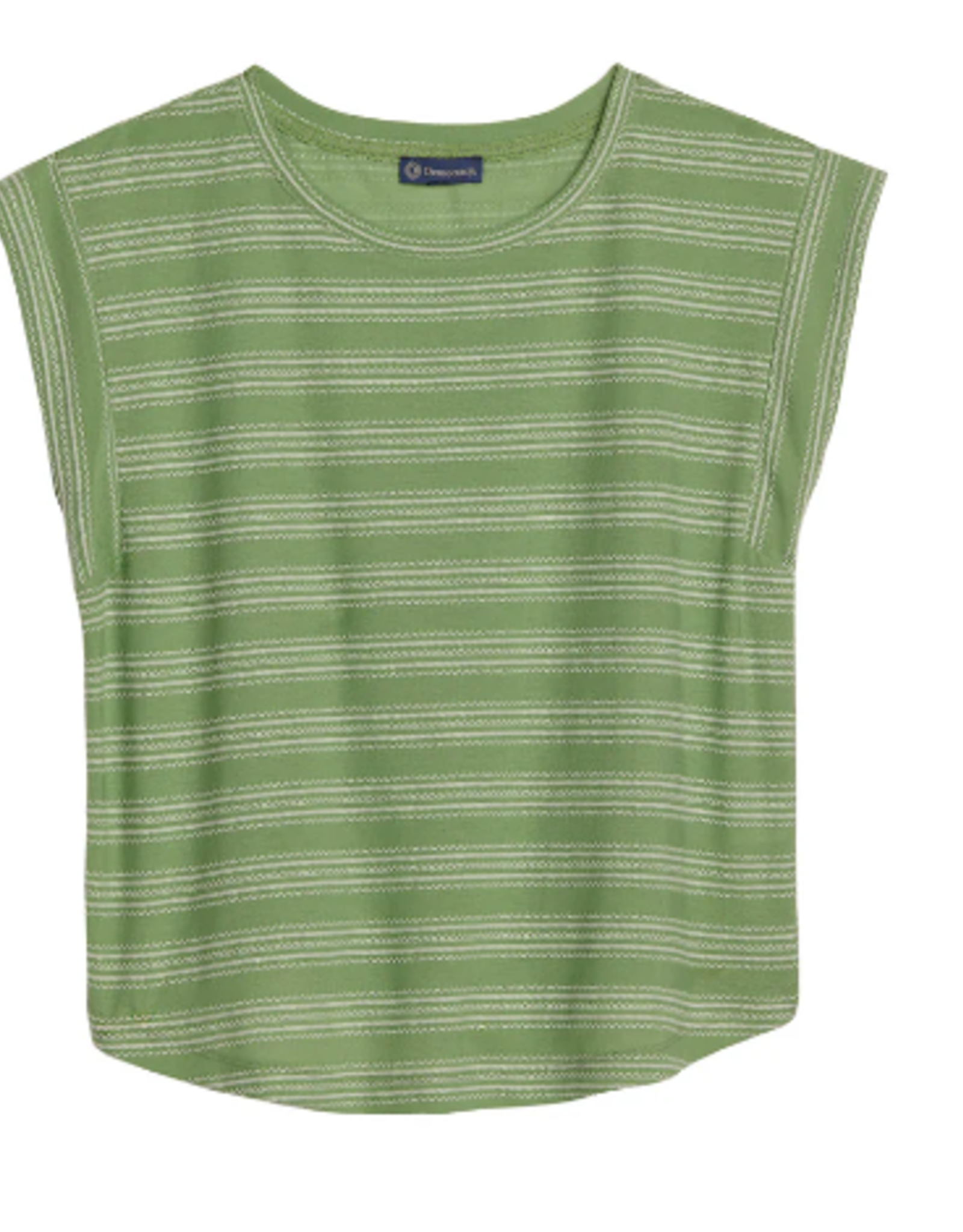 Democracy Democracy Petite Green Tea Scoop Neck Shirt Tail Hem Top BR