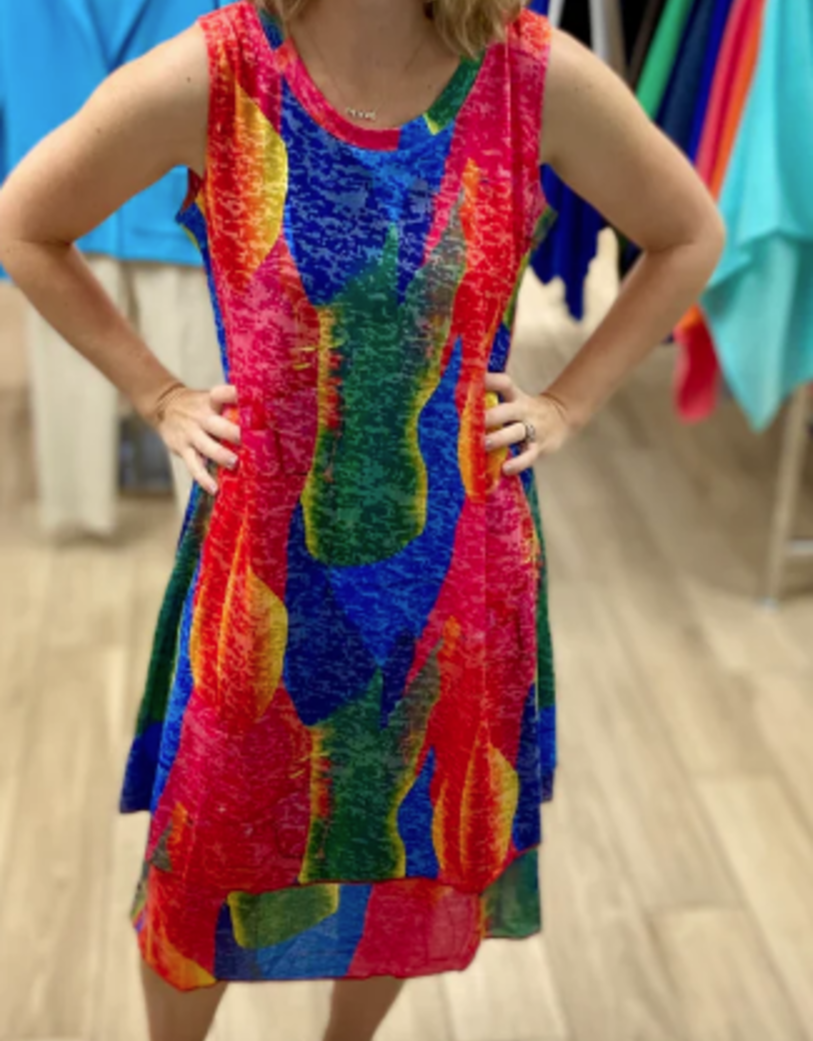 Lady Liberty Lady Liberty Sophia Two Tier Sleeveless Dress LA