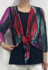 Lady Liberty Lady Liberty Print #G6 3/4 Sleeve Mesh Bolero