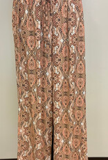 skyes the limit Skyes Egret Pull On Medallion Rayon Faille Wide Leg Pant LA