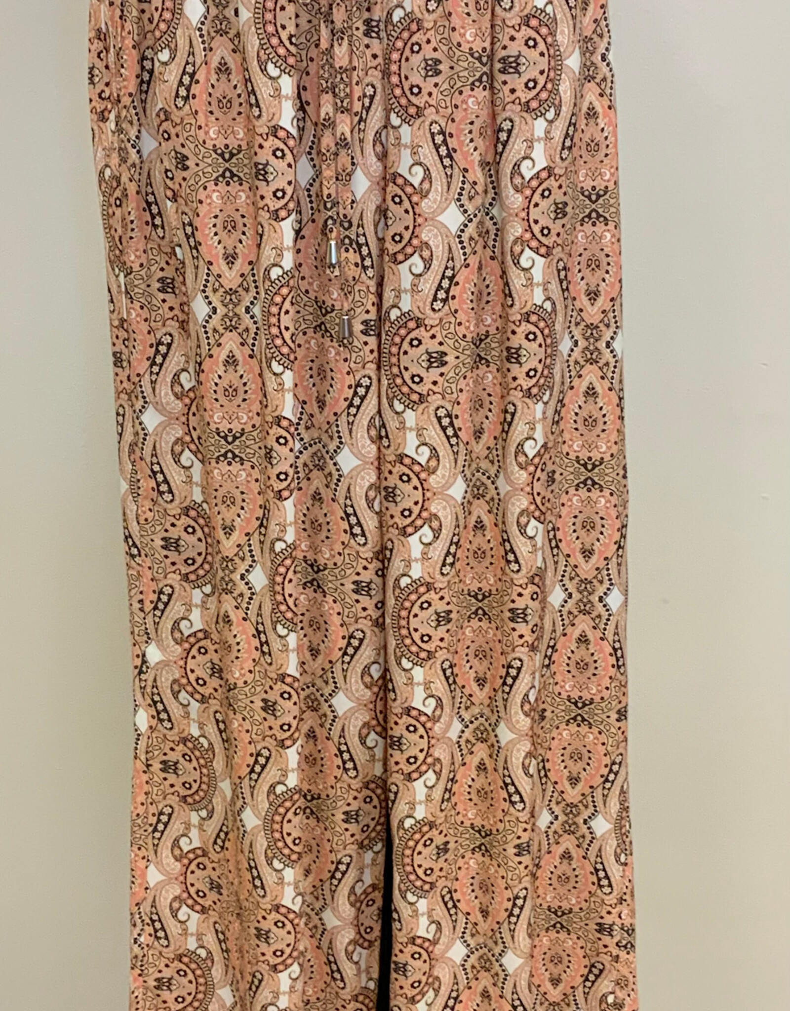 skyes the limit Skyes Egret Pull On Medallion Rayon Faille Wide Leg Pant LA