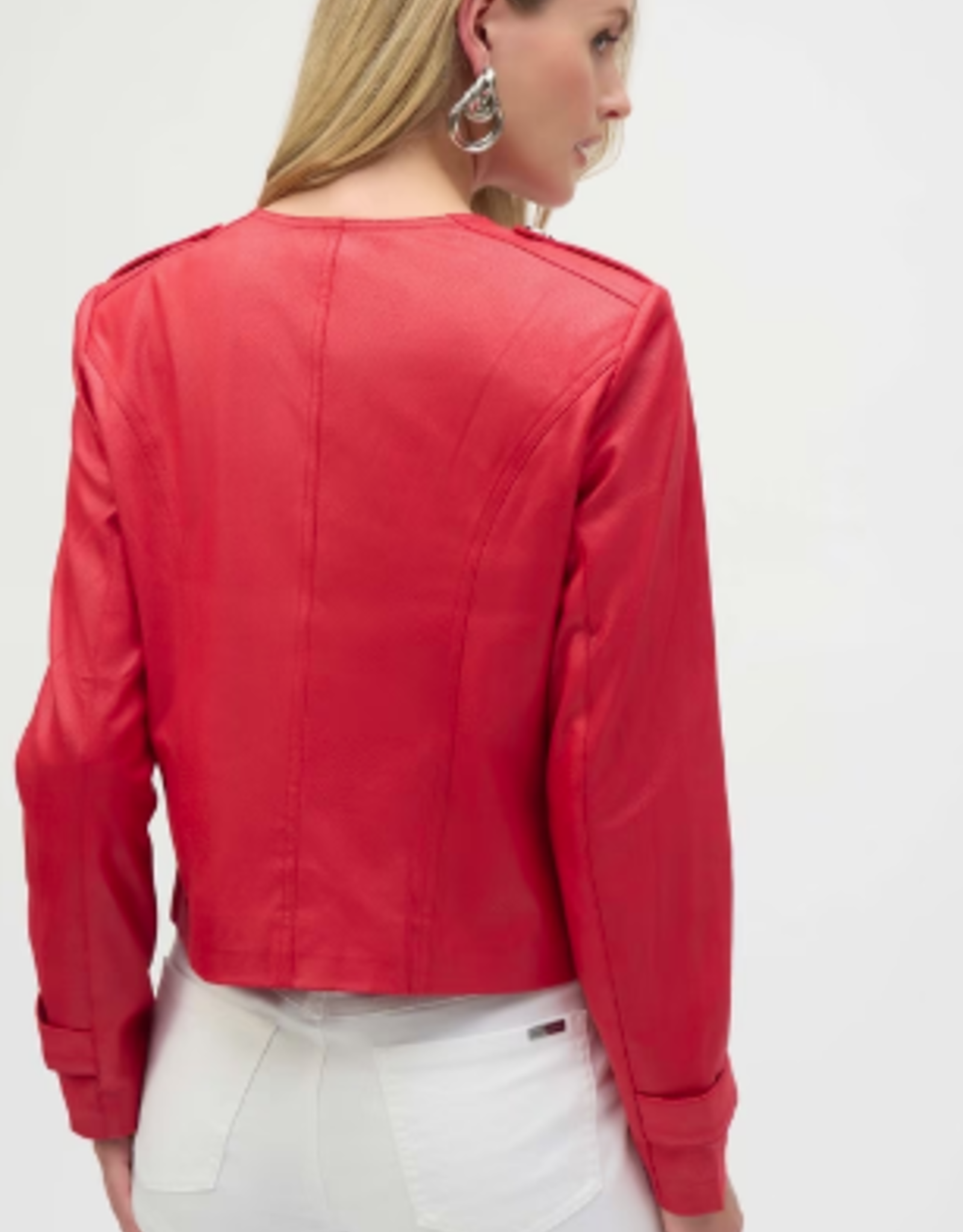 Joseph Ribkoff Joseph Ribkoff Radiant Red Faux Sued Boxy Jacket  BBK