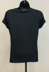 Pure Essence Pure Essence Black Short Sleeve Crew Neck Top LL