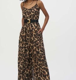 Joseph Ribkoff Joseph  Ribkoff Chiffon Animal Print Wide Leg Jumpsuit BLS