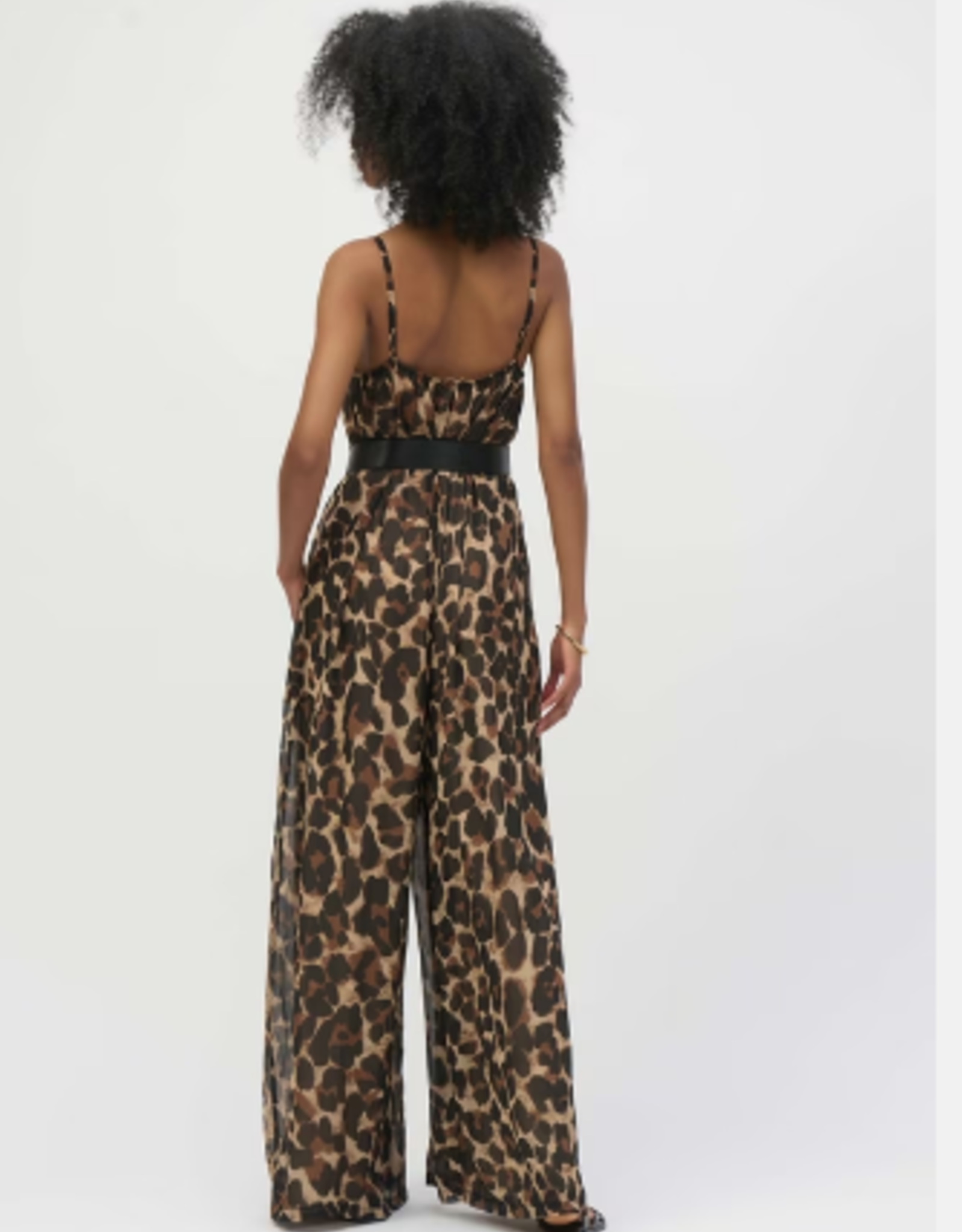 Joseph Ribkoff Joseph  Ribkoff Chiffon Animal Print Wide Leg Jumpsuit BLS