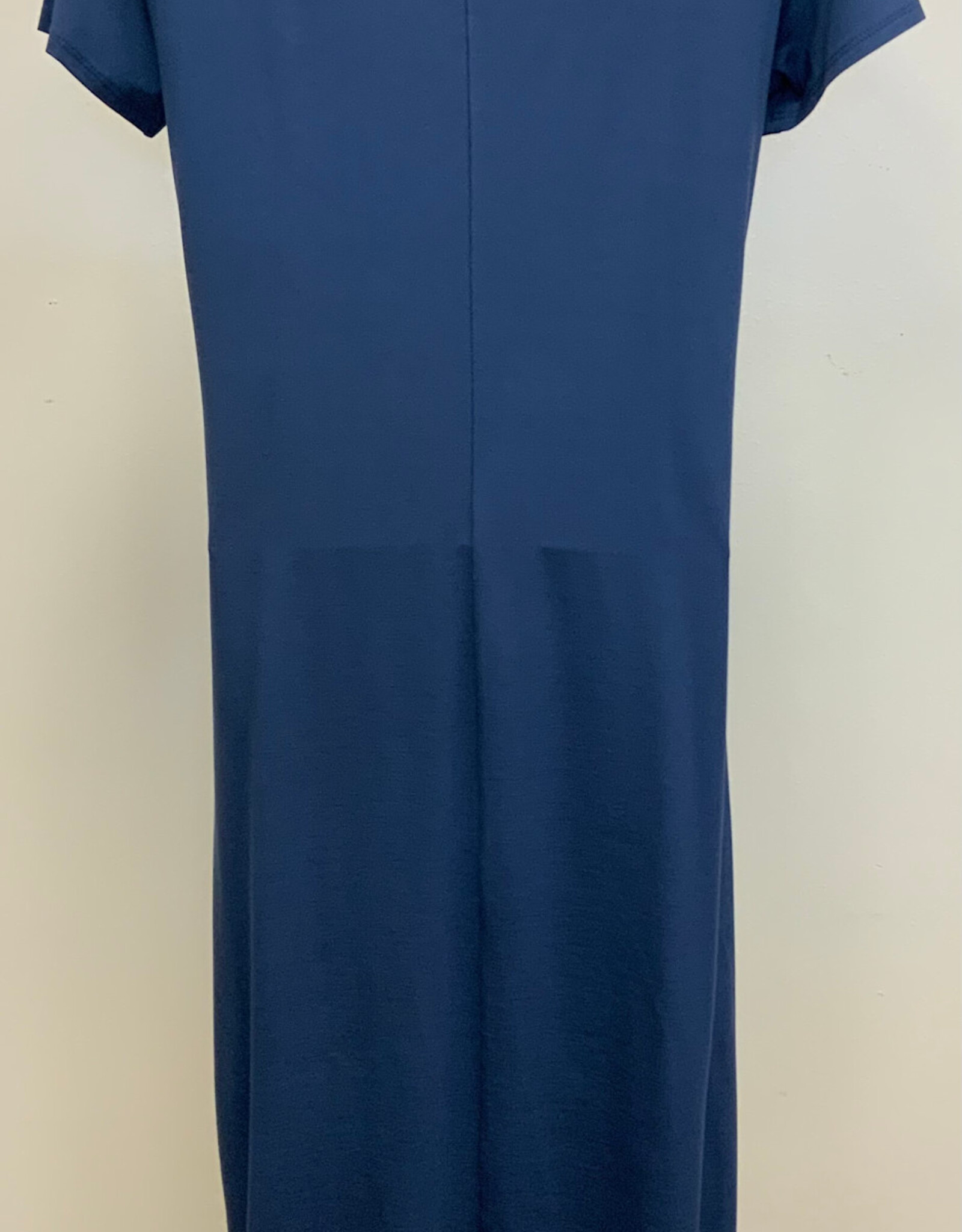 Pure Essence Pure Essence Denim Short Sleeve V Neck Dress CE