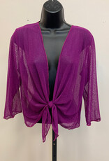 Creations Lady Libety Plum 3/4 Sleeve Mesh Bolero BL