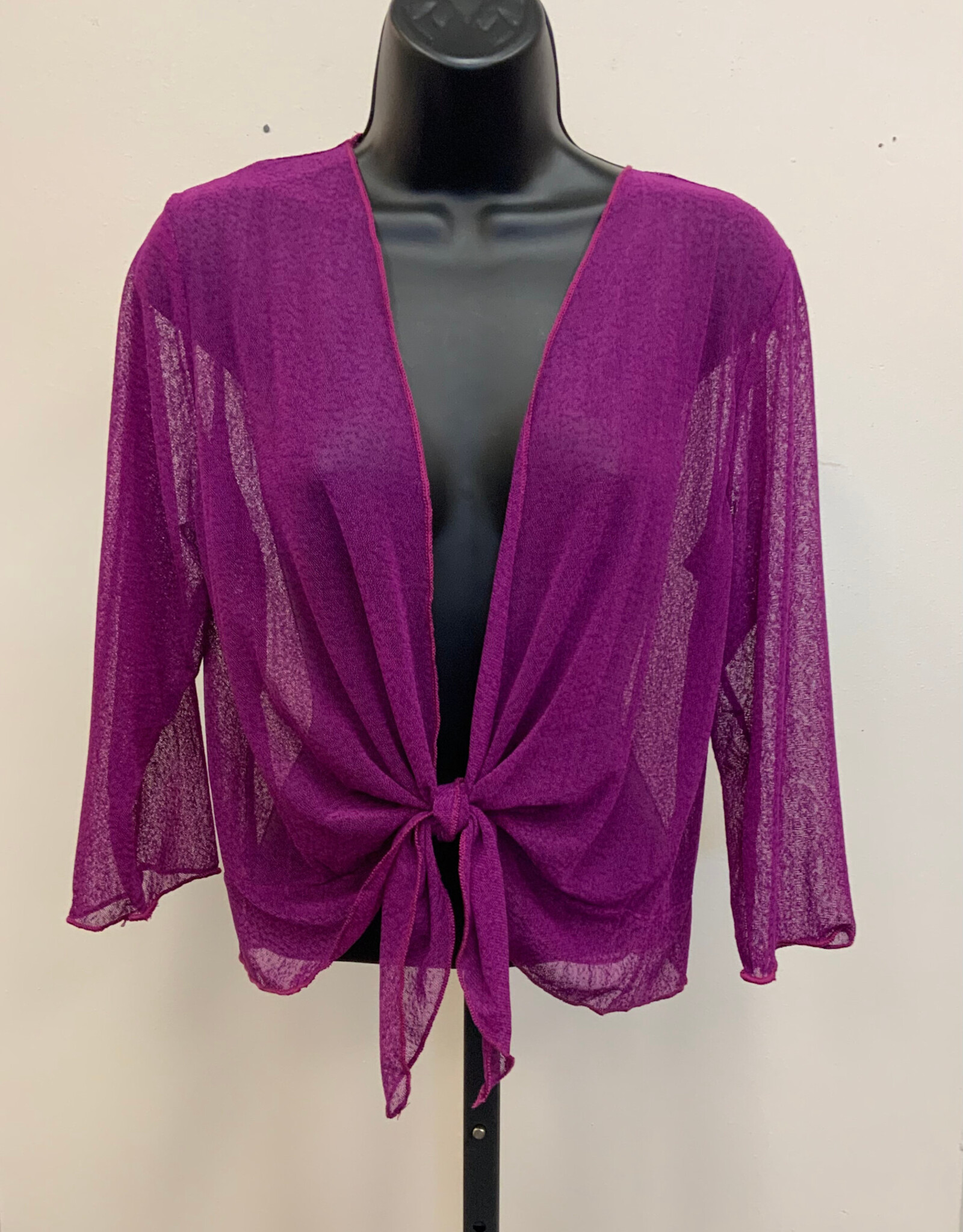 Creations Lady Libety Plum 3/4 Sleeve Mesh Bolero BL
