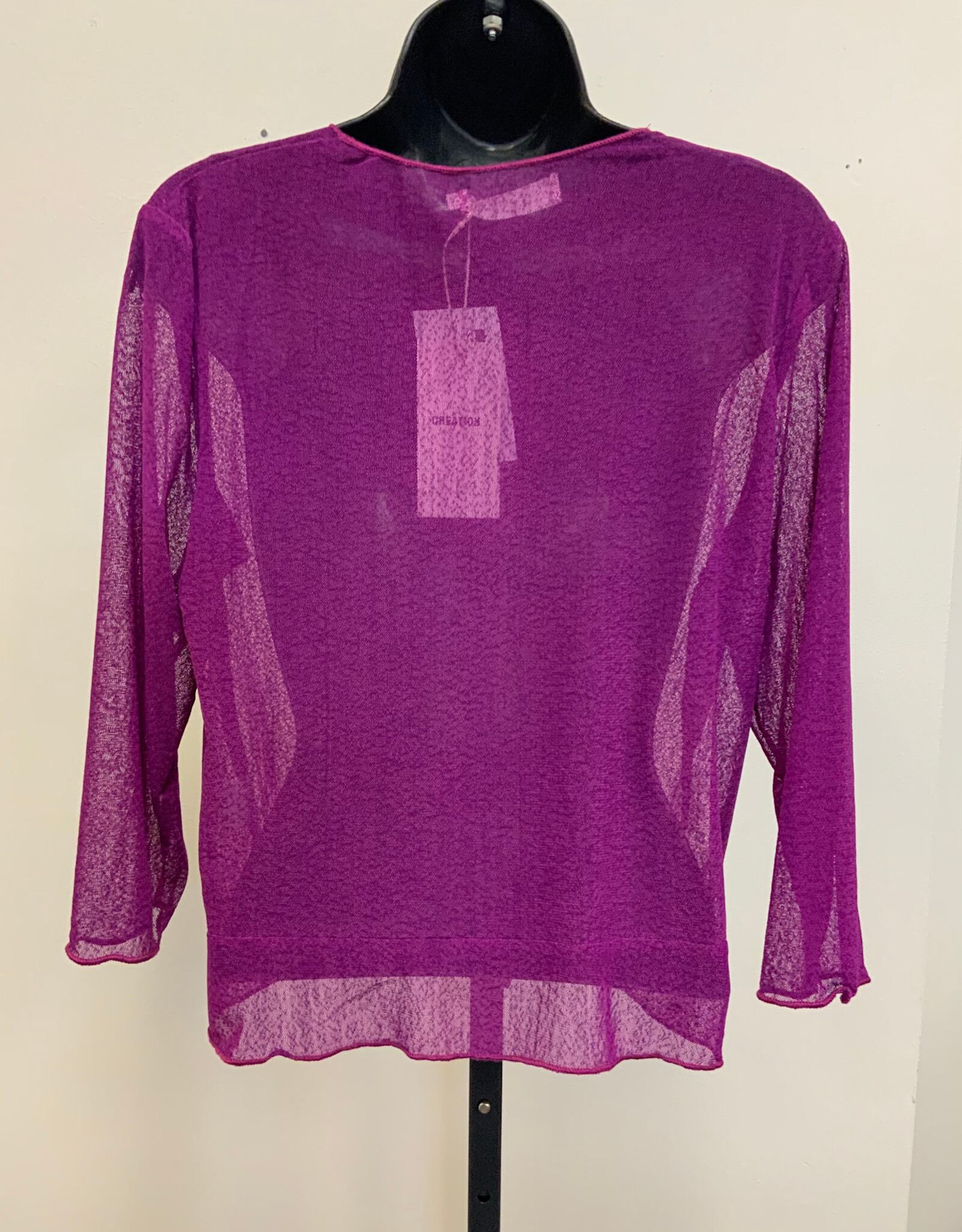 Creations Lady Libety Plum 3/4 Sleeve Mesh Bolero BL