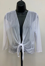 Creations Lady Liberty White 3/4 Sleeve Mesh Bolero BL