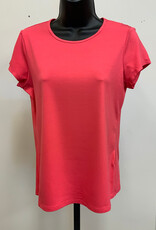 Pure Essence Pure Essence Coral Sunset Short Sleeve Crew Neck Top LL