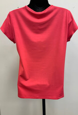 Pure Essence Pure Essence Coral Sunset Short Sleeve Crew Neck Top LL