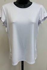 Pure Essence Pure Essence White Short Sleeve Crew Neck Top LL