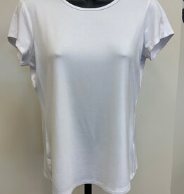 Pure Essence Pure Essence White Short Sleeve Crew Neck Top LL