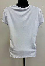 Pure Essence Pure Essence White Short Sleeve Crew Neck Top LL