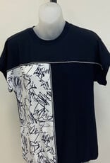 Bali Bali Black Short Sleeve Tie Front Top AE