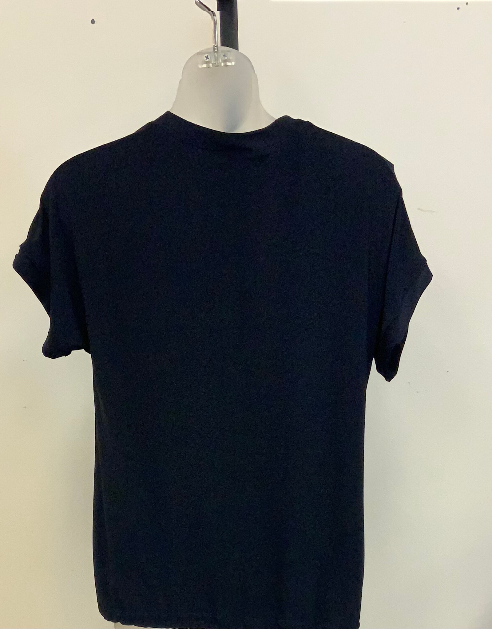 Bali Bali Black Short Sleeve Tie Front Top AE