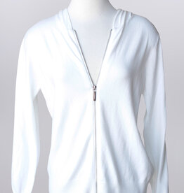 Keren Hart Keren Hart 38044 Eggshell Long Sleeve Zip Front Hoodie LB