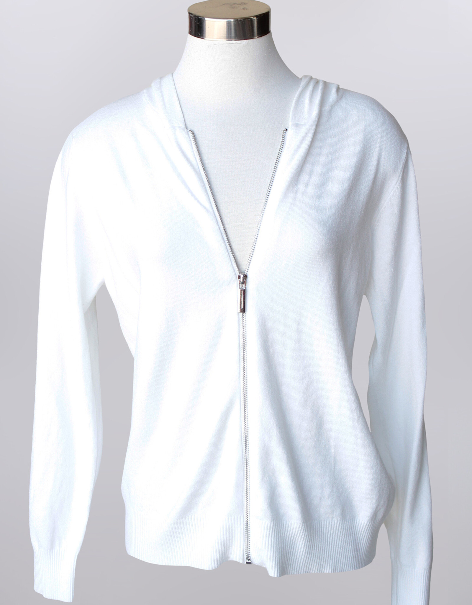 Keren Hart Keren Hart 38044 Eggshell Long Sleeve Zip Front Hoodie LB