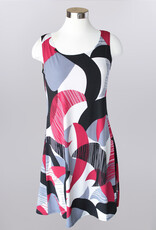 Keren Hart Keren Hart 48009 Black/Red Sleeveless Crew Neck Dress LB