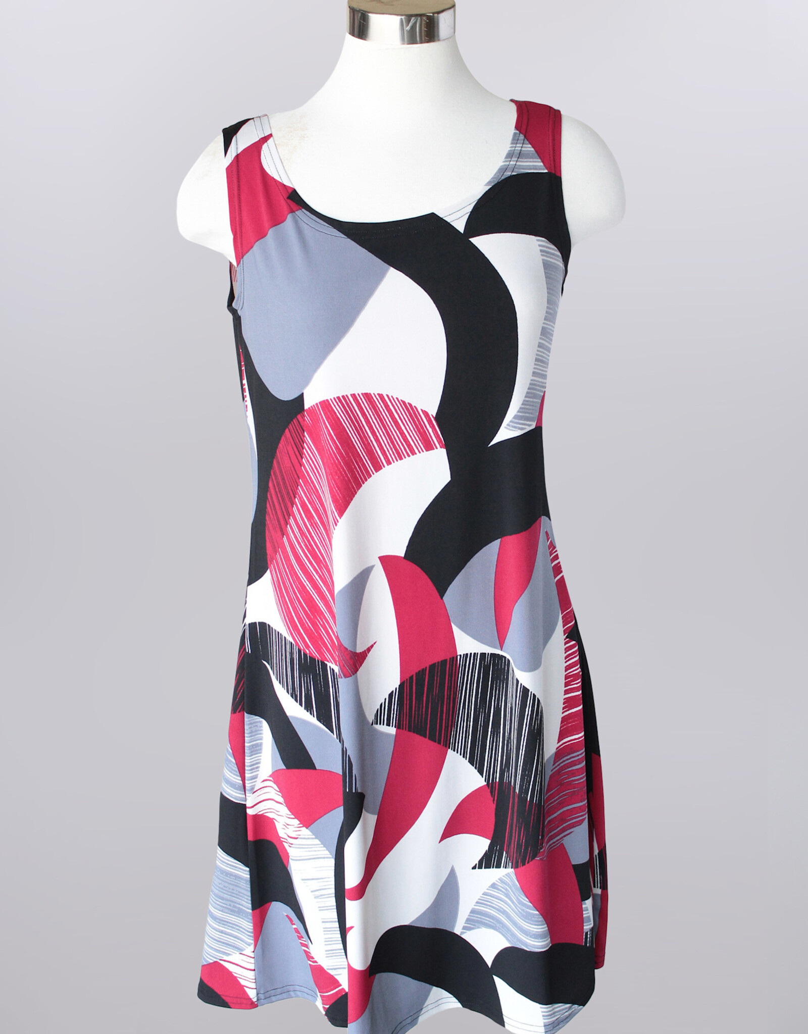 Keren Hart Keren Hart 48009 Black/Red Sleeveless Crew Neck Dress LB