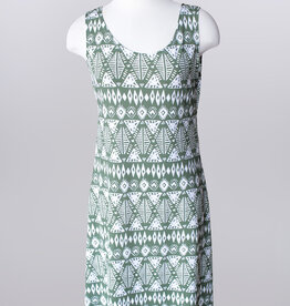 Keren Hart Keren Hart Green Sleeveless Crew Neck Dress