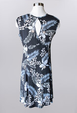 Keren Hart Keren Hart 48021 Black Cap Sleeve Keyhole Back Dress LL