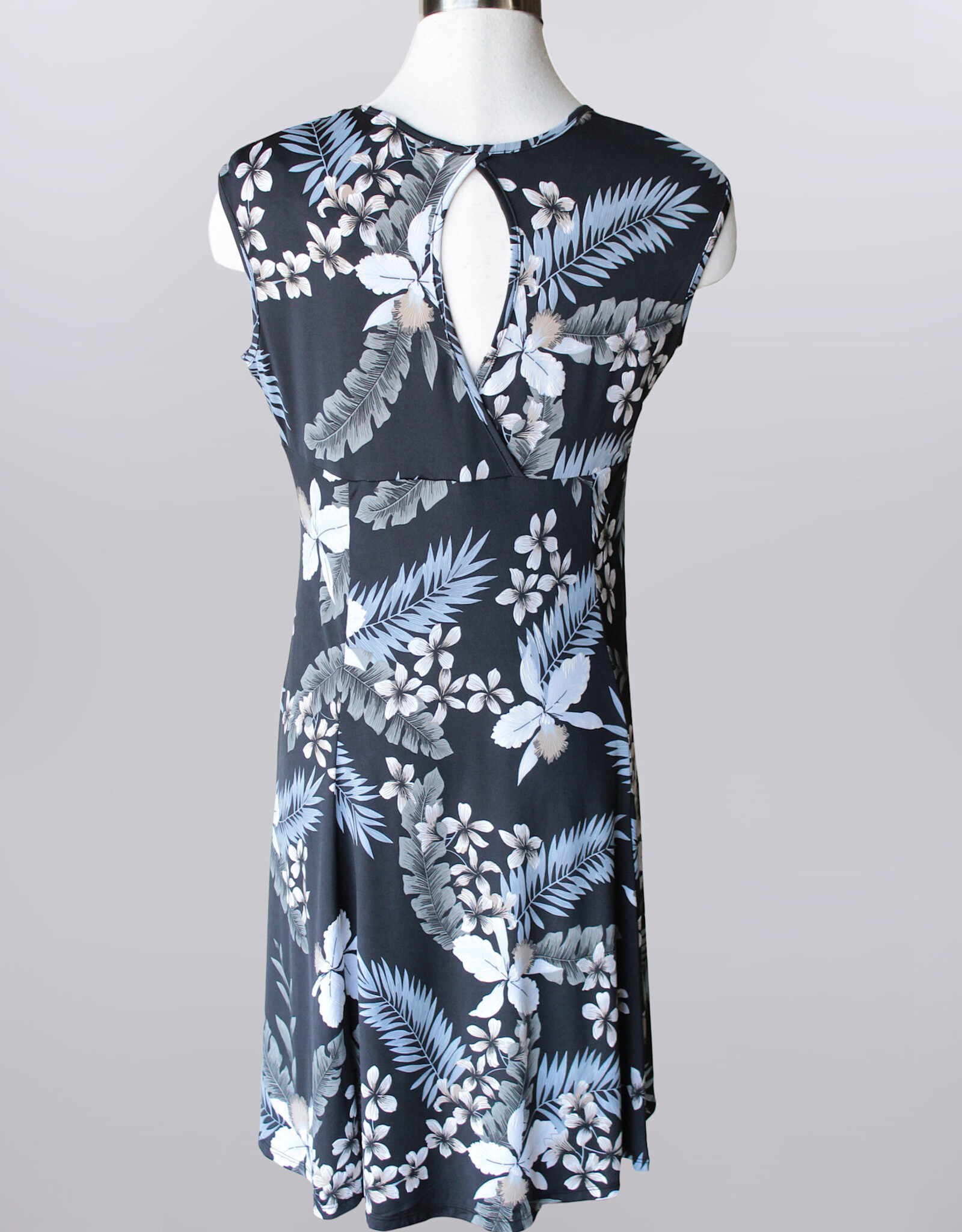 Keren Hart Keren Hart 48021 Black Cap Sleeve Keyhole Back Dress LL