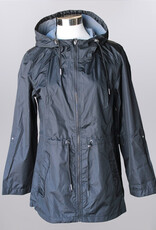 Keren Hart Keren Hart 68028 Black Tab Sleeve Zip Front Rain Jacket W/Hood LB